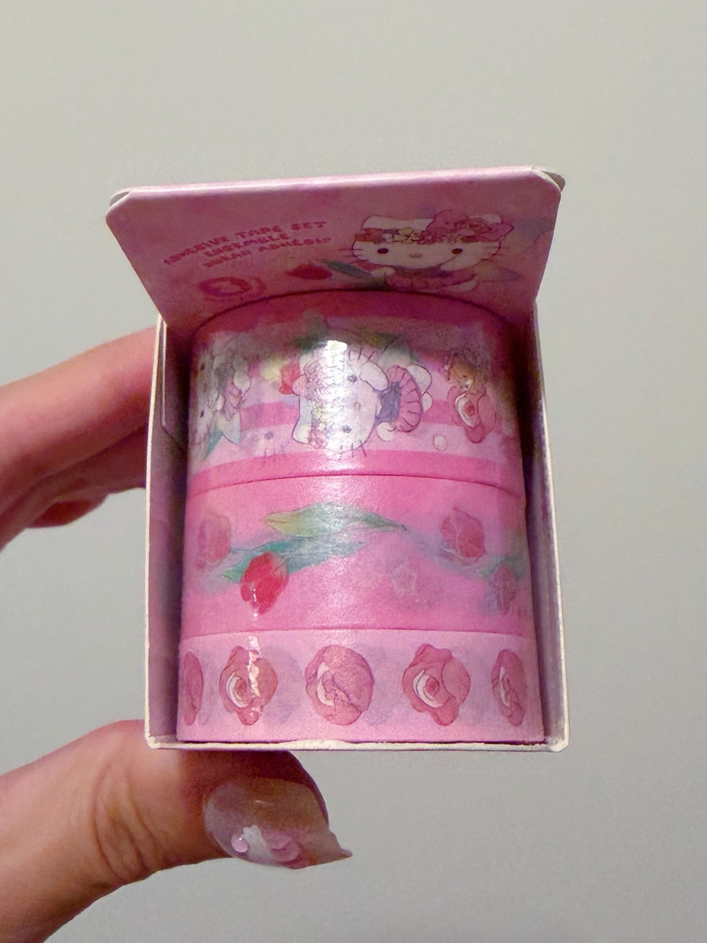 Sanrio Hello Kitty Pink Floral & Strawberry Washi Tape Set